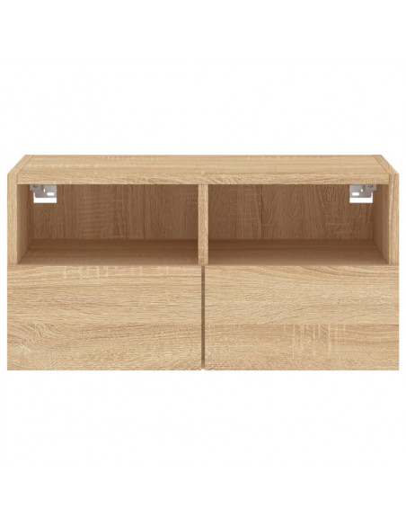 Mobile TV a Parete Rovere Sonoma 60x30x30 cm Legno Multistrato