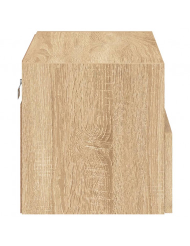 Mobile TV a Parete Rovere Sonoma 60x30x30 cm Legno Multistrato