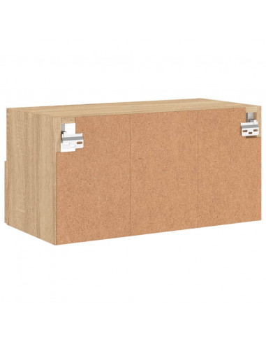 Mobile TV a Parete Rovere Sonoma 60x30x30 cm Legno Multistrato