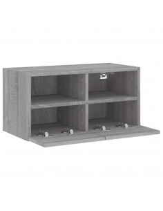 Mobile TV a Parete Grigio Sonoma 60x30x30 cm Legno Multistrato 2