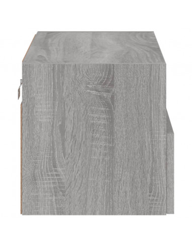 Mobile TV a Parete Grigio Sonoma 60x30x30 cm Legno Multistrato