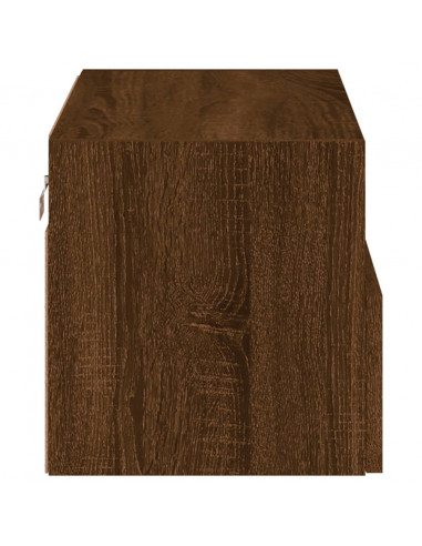 Mobile TV a Parete Rovere Marrone 60x30x30 cm Legno Multistrato