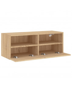 Mobile TV a Parete Rovere Sonoma 80x30x30 cm Legno Multistrato 2
