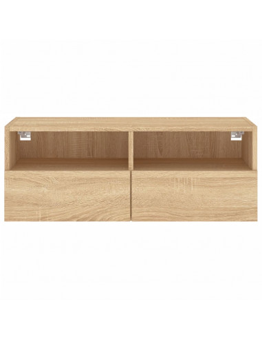 Mobile TV a Parete Rovere Sonoma 80x30x30 cm Legno Multistrato