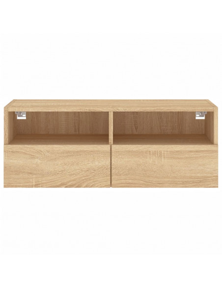Mobile TV a Parete Rovere Sonoma 80x30x30 cm Legno Multistrato