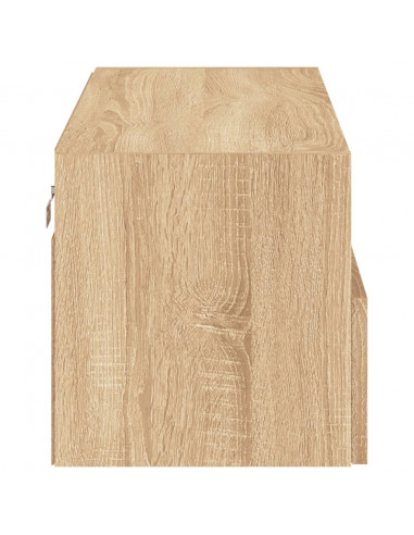 Mobile TV a Parete Rovere Sonoma 80x30x30 cm Legno Multistrato