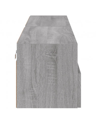 Mobili TV Parete 2pz Grigio Sonoma 80x30x30cm Legno Multistrato