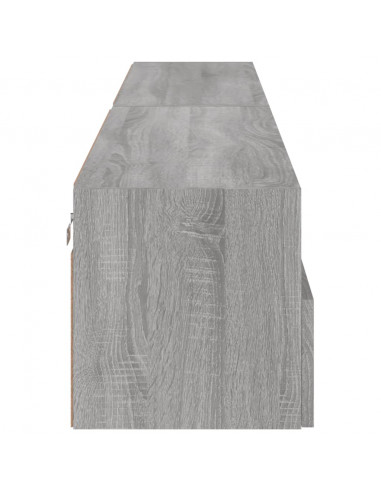 Mobili TV Muro 2pz Grigio Sonoma 100x30x30 cm Legno Multistrato
