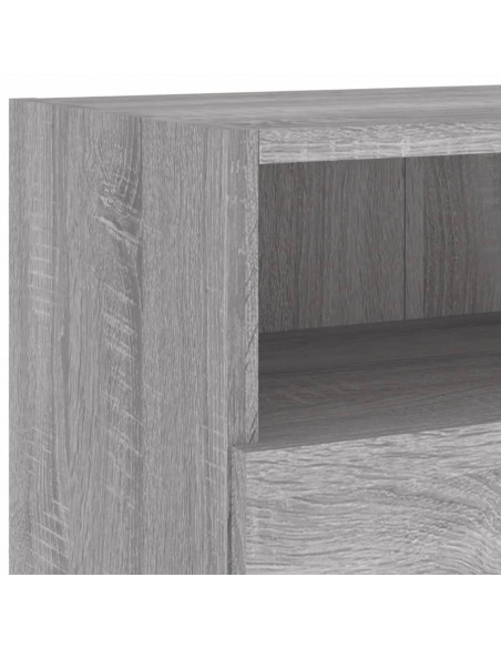 Mobili TV Muro 2pz Grigio Sonoma 100x30x30 cm Legno Multistrato