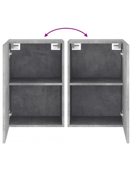 Mobile TV Parete Grigio Cemento 40,5x30x60 cm Legno Multistrato