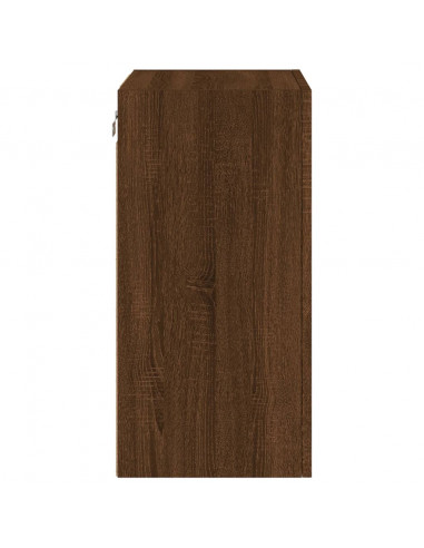 Mobili TV Muro 2 pz Rovere Marrone 40,5x30x60 Legno Multistrato