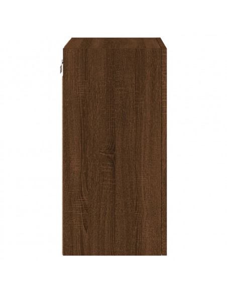 Mobili TV Muro 2 pz Rovere Marrone 40,5x30x60 Legno Multistrato