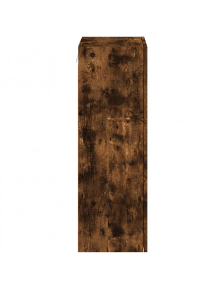 Mobile TV a Parete Rovere Fumo 40,5x30x90 cm Legno Multistrato