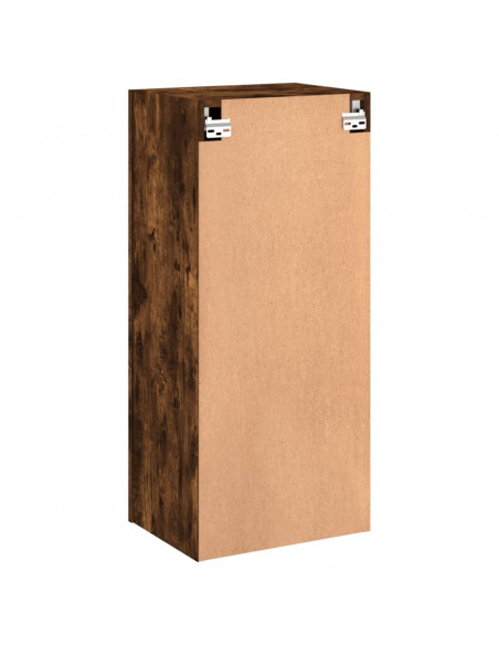 Mobile TV a Parete Rovere Fumo 40,5x30x90 cm Legno Multistrato