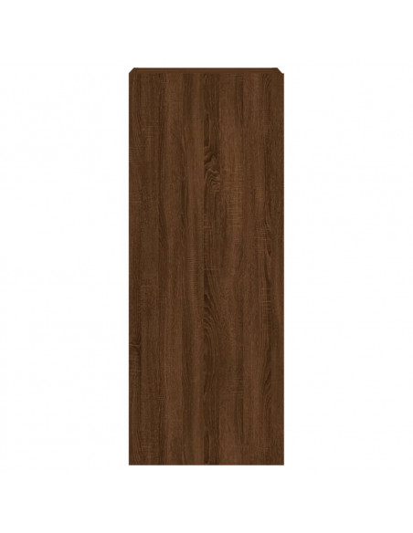 Mobile TV Parete Rovere Marrone 40,5x30x102cm Legno Multistrato