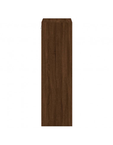 Mobile TV Parete Rovere Marrone 40,5x30x102cm Legno Multistrato