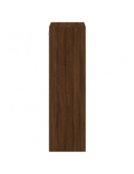 Mobile TV Parete Rovere Marrone 40,5x30x102cm Legno Multistrato