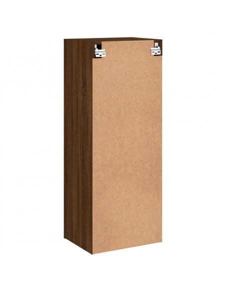 Mobile TV Parete Rovere Marrone 40,5x30x102cm Legno Multistrato