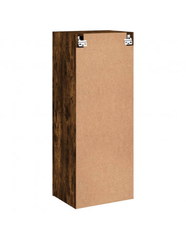 Mobile TV a Parete Rovere Fumo 40,5x30x102 cm Legno Multistrato
