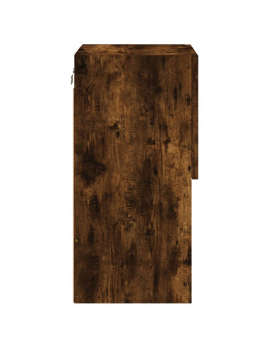 Mobili Porta TV con Luci LED 2 pz Rovere Fumo 30,5x30x60 cm