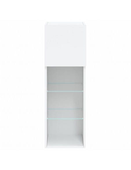 Mobile TV con Luci LED Bianco 30,5x30x90 cm