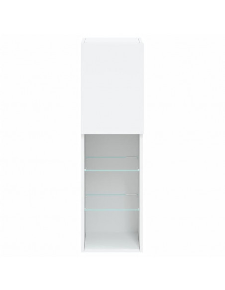 Mobile TV con Luci LED Bianco 30,5x30x102 cm