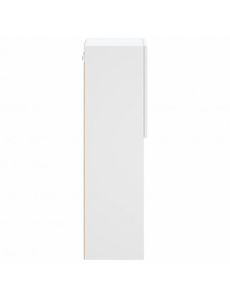 Mobile TV con Luci LED Bianco 30,5x30x102 cm