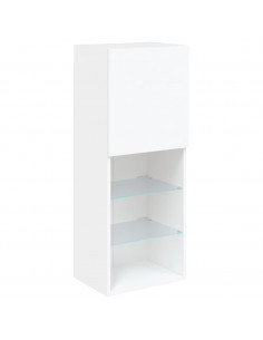 Mobile TV con Luci LED Bianco 40,5x30x102 cm 2