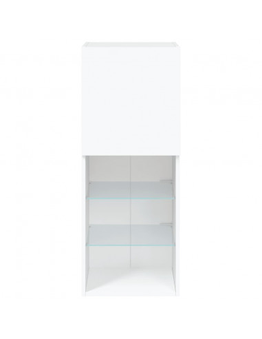 Mobile TV con Luci LED Bianco 40,5x30x102 cm