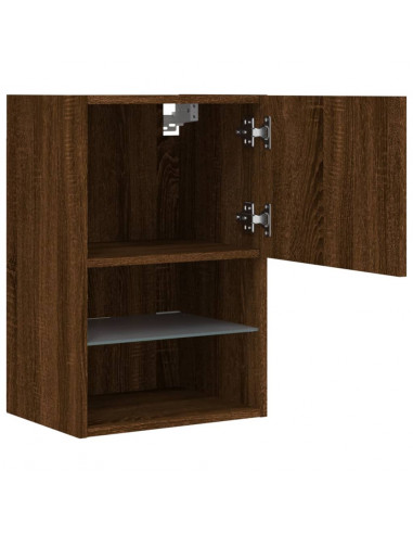 Mobile TV con Luci LED Rovere Marrone 40,5x30x60 cm