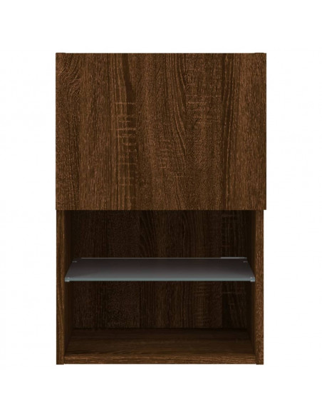 Mobile TV con Luci LED Rovere Marrone 40,5x30x60 cm