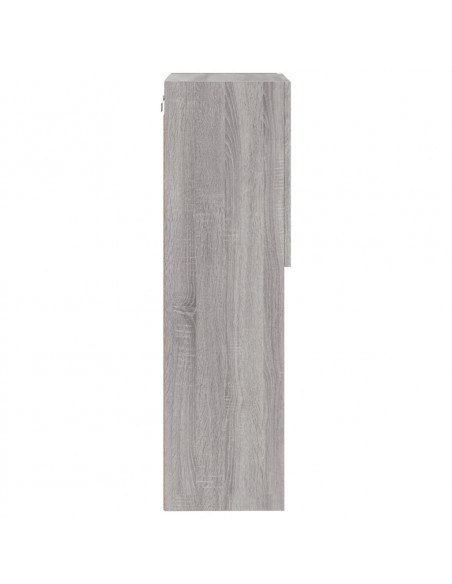 Mobile TV con Luci LED Grigio Sonoma 40,5x30x102 cm