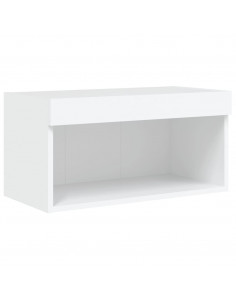 Mobile Porta TV con Luci LED Bianco 60x30x30 cm 2