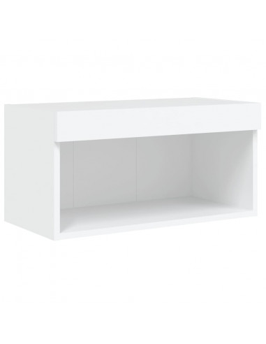 Mobile Porta TV con Luci LED Bianco 60x30x30 cm