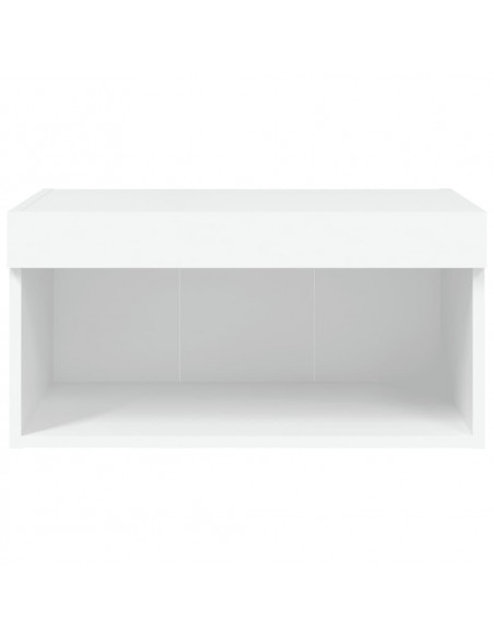 Mobile Porta TV con Luci LED Bianco 60x30x30 cm