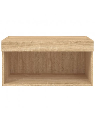 Mobile Porta TV con Luci LED Rovere Sonoma 60x30x30 cm