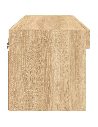 Mobile Porta TV con Luci LED Rovere Sonoma 60x30x30 cm