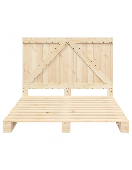 Giroletto con Testiera 160x200 cm in Legno Massello di Pino