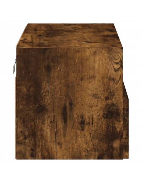 Mobile TV a Parete Rovere Fumo 60x30x30 cm in Legno Multistrato