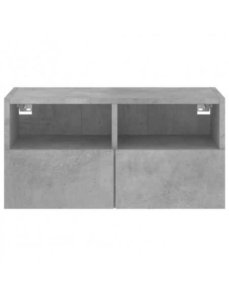 Mobile TV a Parete Grigio Cemento 60x30x30 cm Legno Multistrato