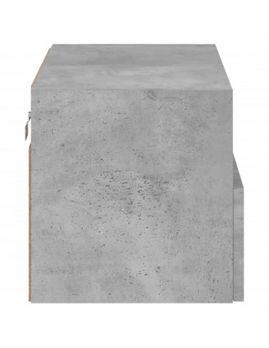 Mobile TV a Parete Grigio Cemento 60x30x30 cm Legno Multistrato
