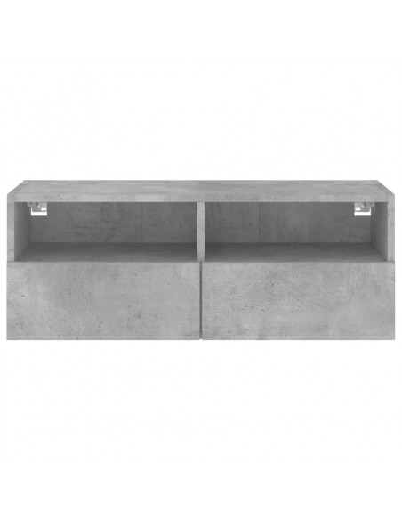 Mobile TV a Parete Grigio Cemento 80x30x30 cm Legno Multistrato