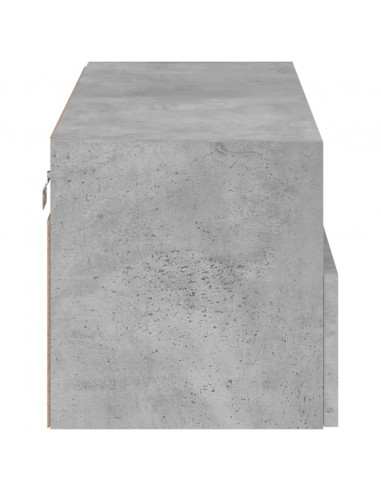 Mobile TV a Parete Grigio Cemento 80x30x30 cm Legno Multistrato