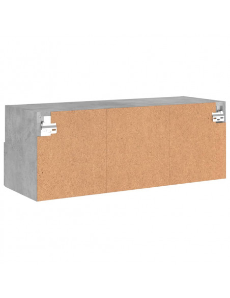 Mobile TV a Parete Grigio Cemento 80x30x30 cm Legno Multistrato