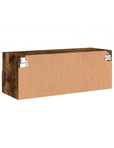 Mobile TV a Parete Rovere Fumo 80x30x30 cm in Legno Multistrato