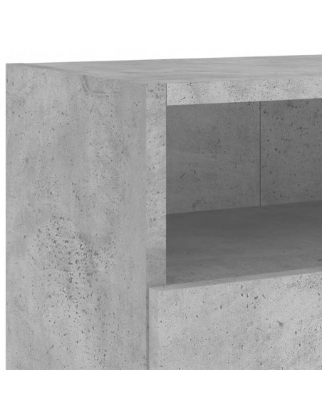 Mobile TV a Parete Grigio Cemento 100x30x30cm Legno Multistrato