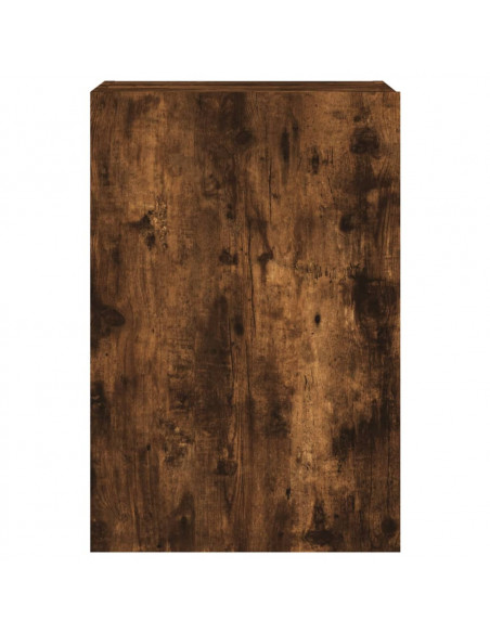 Mobili TV Parete 2pz Rovere Fumo 40,5x30x60cm Legno Multistrato