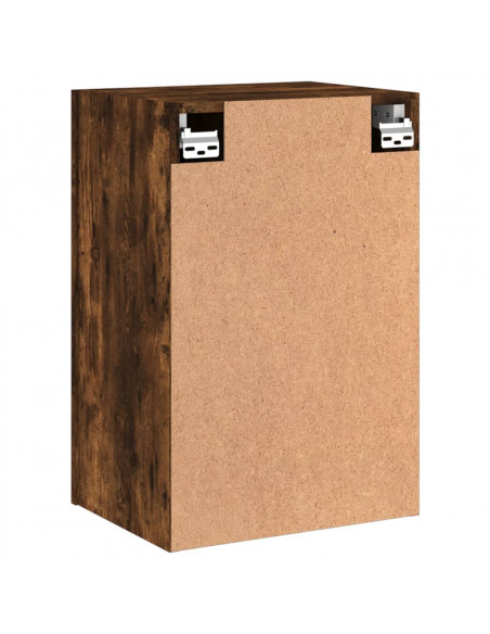 Mobili TV Parete 2pz Rovere Fumo 40,5x30x60cm Legno Multistrato