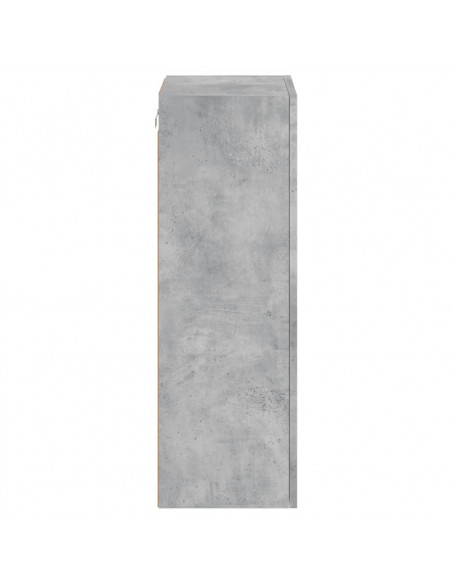Mobile TV Parete Grigio Cemento 40,5x30x90 cm Legno Multistrato