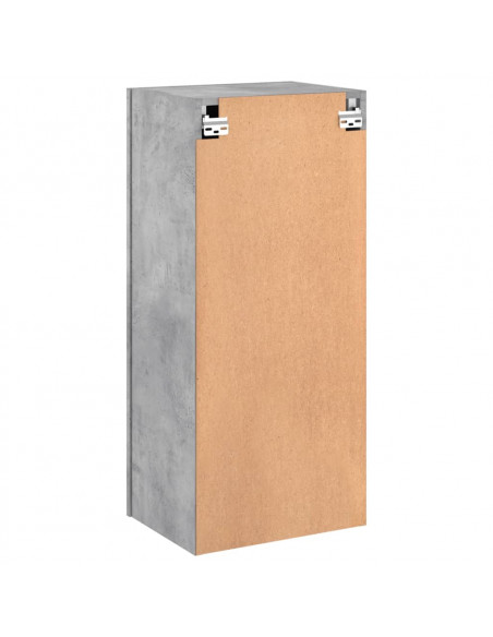 Mobile TV Parete Grigio Cemento 40,5x30x90 cm Legno Multistrato